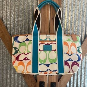 Coach multicolor purse